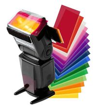 12pcs Flash Color Gel Filter Kit Lighting Diffuser